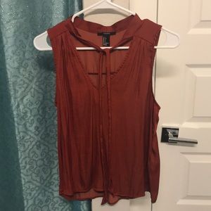 No sleeve with a tie up in the front